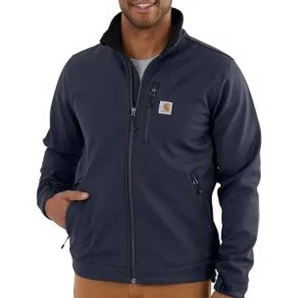 Carhartt Mens Crowley Rain Defender Softshell Jacket Navy Blue XL OJ2199-M